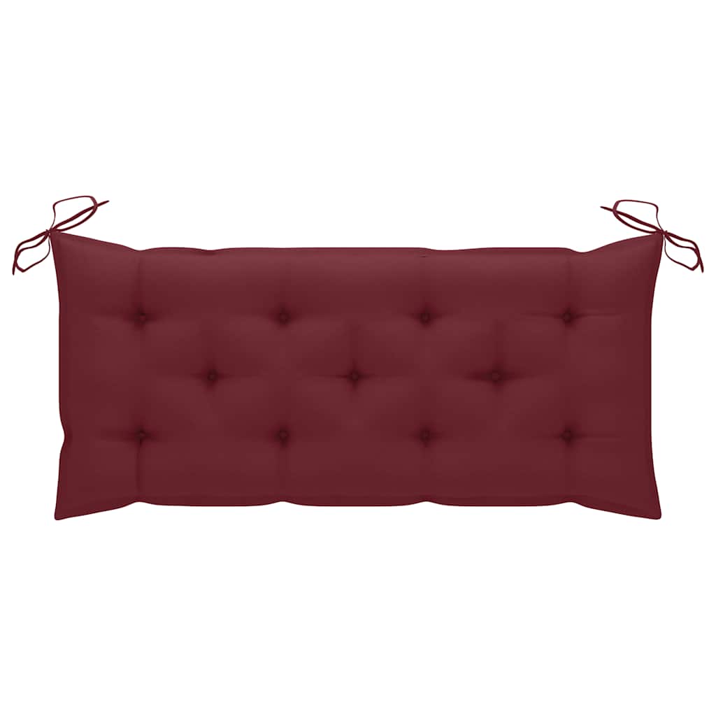 Összecsukható bambusz kerti pad párnával 118 cm 7