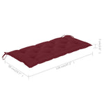 Összecsukható bambusz kerti pad párnával 118 cm 9