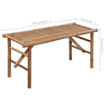 Összecsukható bambusz kerti pad párnával 118 cm 10