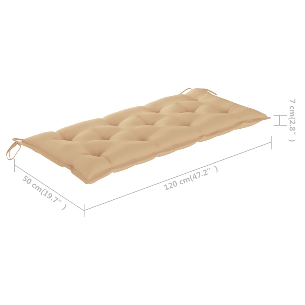 Bambusz kerti pad párnával 120 cm 11