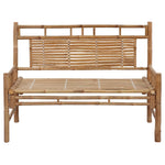 Bambusz kerti pad párnával 120 cm 3