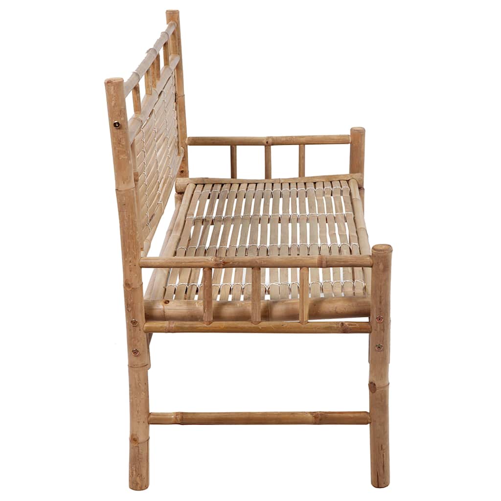 Bambusz kerti pad párnával 120 cm 4