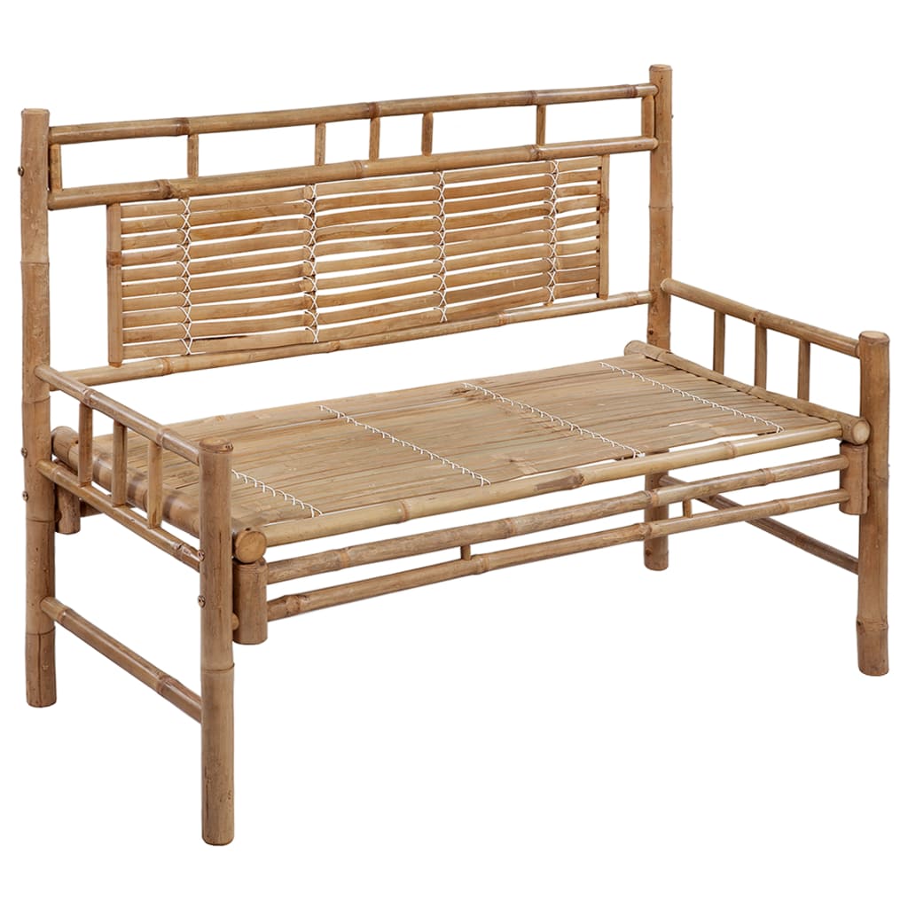 Bambusz kerti pad párnával 120 cm 2