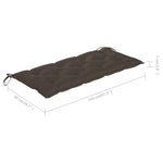 Bambusz kerti pad párnával 120 cm 11