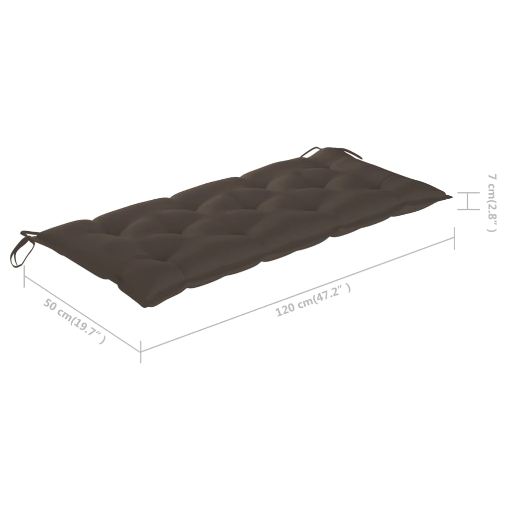 Bambusz kerti pad párnával 120 cm 11