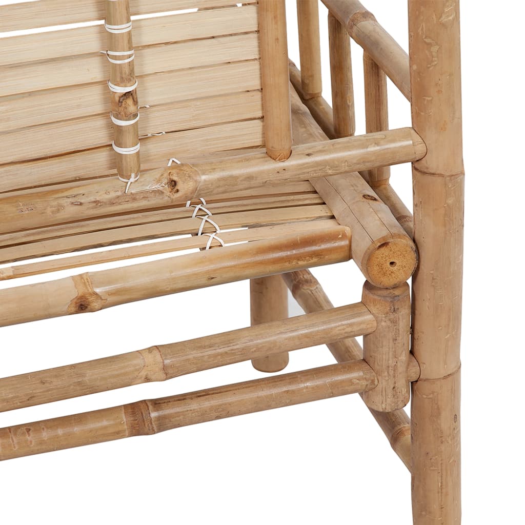 Bambusz kerti pad párnával 120 cm 5