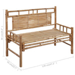 Bambusz kerti pad párnával 120 cm 10