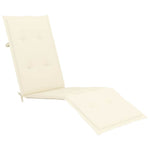 Tömör akácfa kültéri napozószék lábtartóval és párnával 6