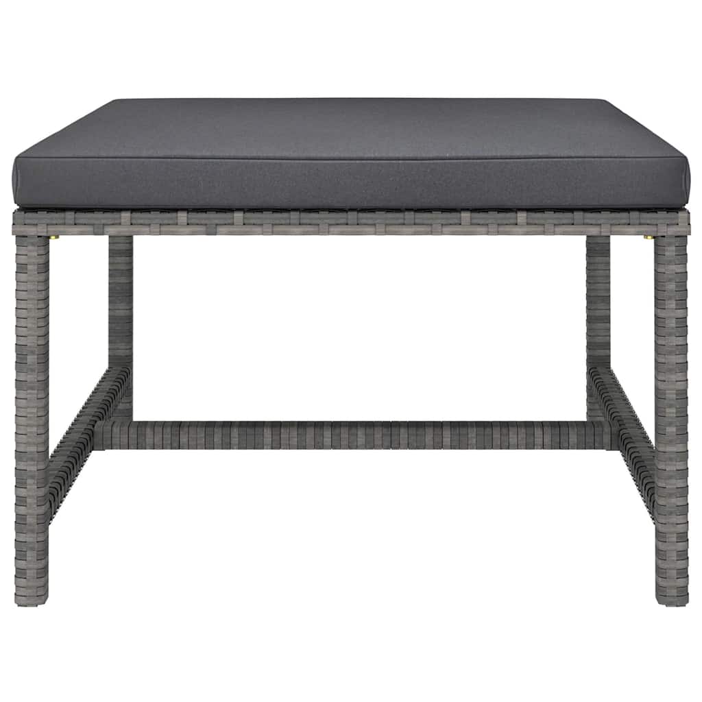 5 részes szürke polyrattan kerti ülőgarnitúra párnákkal 9