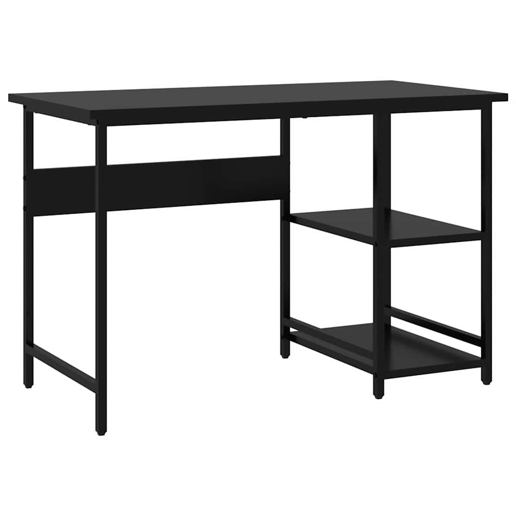 Fekete MDF és fém számítógépasztal 105 x 50 x 72 cm 2