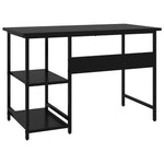 Fekete MDF és fém számítógépasztal 105 x 50 x 72 cm 5