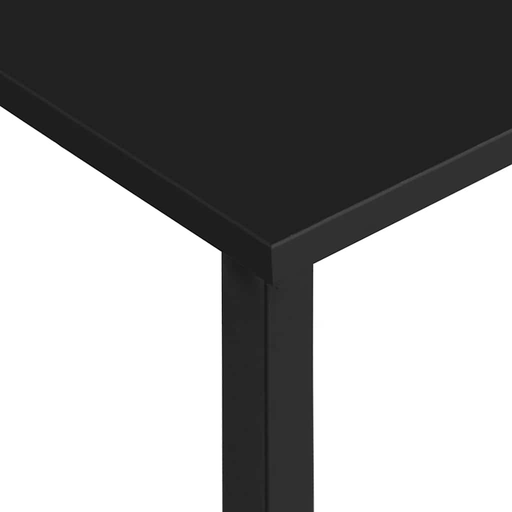 Fekete MDF és fém számítógépasztal 105 x 50 x 72 cm 6