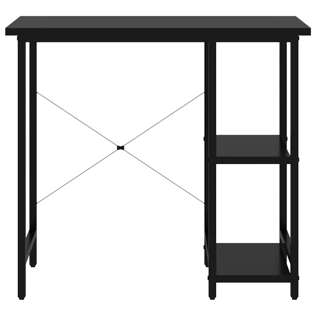 Fekete MDF és fém számítógépasztal 80 x 40 x 72 cm 3