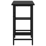 Fekete MDF és fém számítógépasztal 80 x 40 x 72 cm 4