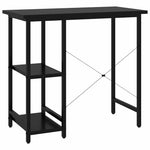 Fekete MDF és fém számítógépasztal 80 x 40 x 72 cm 5