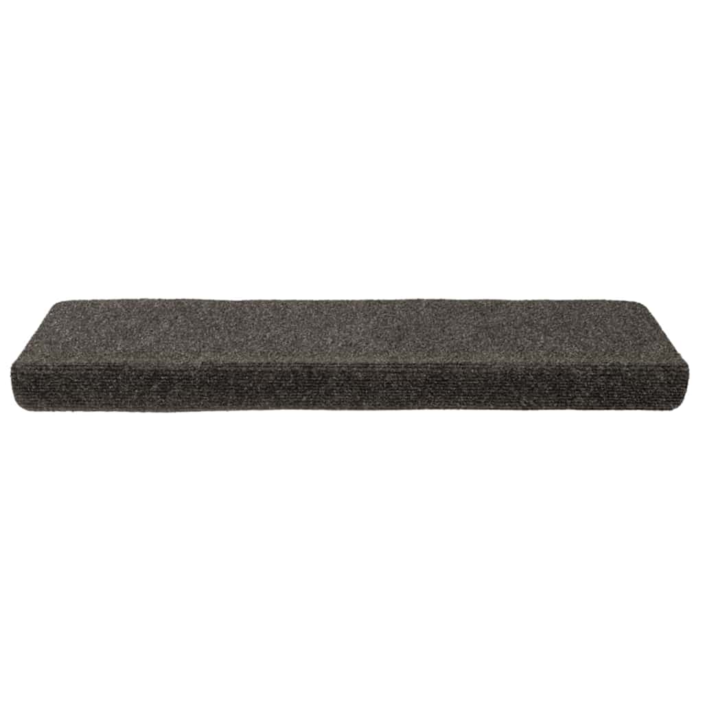 15 db öntapadós lépcsőszőnyeg 65 x 21 x 4 cm antracit téglalap alakú széllel 3