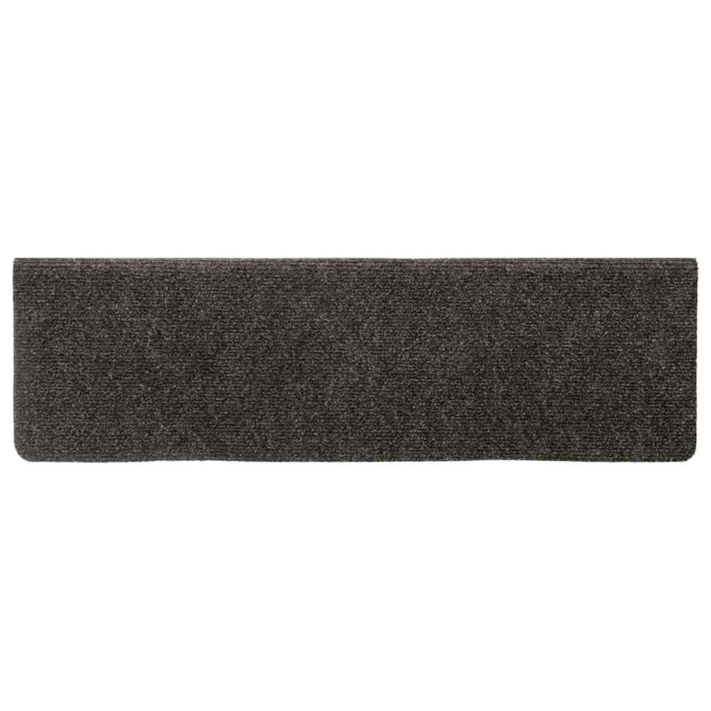 15 db öntapadós lépcsőszőnyeg 65 x 21 x 4 cm antracit téglalap alakú széllel 4