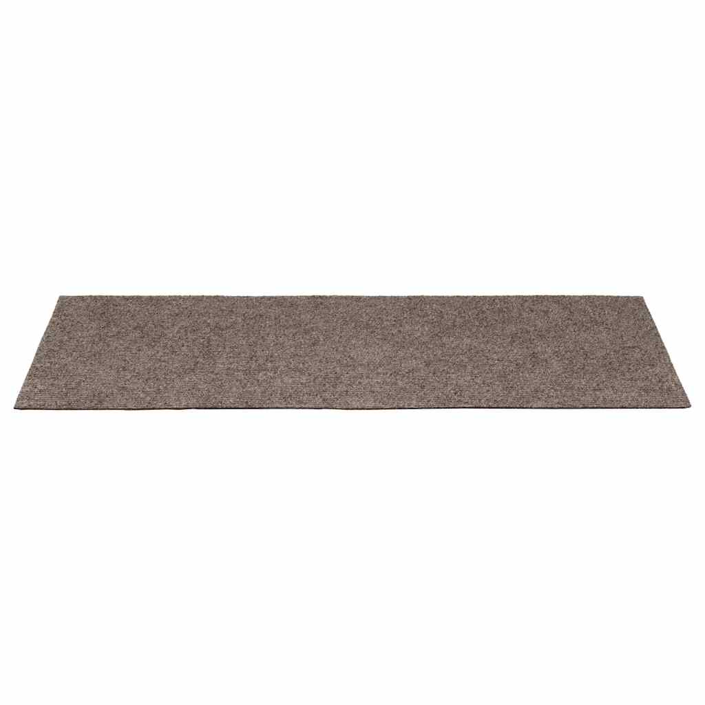 15 db öntapadós lépcsőszőnyeg, 65 x 21 x 4 cm, bézs, téglalap alakú széllel 4