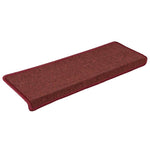 15 db lépcsőszőnyeg 65 x 21 x 4 cm bordó téglalap alakú széllel 3