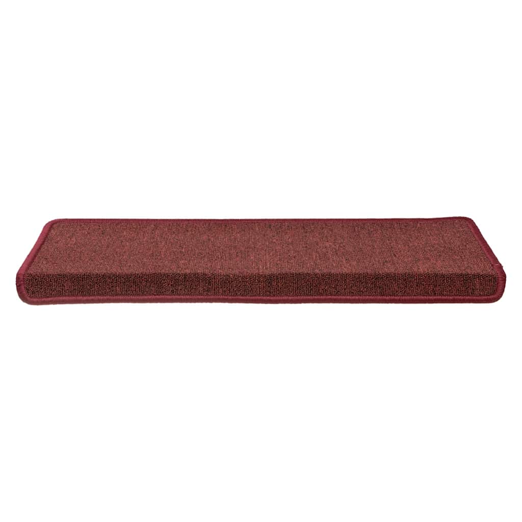 15 db lépcsőszőnyeg 65 x 21 x 4 cm bordó téglalap alakú széllel 4