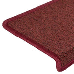 15 db lépcsőszőnyeg 65 x 21 x 4 cm bordó téglalap alakú széllel 7