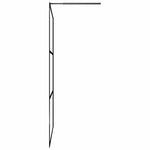 Fekete zuhanyfal átlátszó ESG üveggel 100 x 195 cm 4