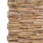 10 db tömör tíkfa 3D falburkoló panel 1,01 m² 2