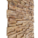 10 db tömör tíkfa 3D falburkoló panel 1,01 m² 3