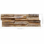 10 db tömör tíkfa 3D falburkoló panel 1,01 m² 5