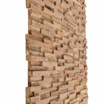 10 db tömör tíkfa 3D falburkoló panel 1,08 m² 3