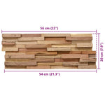 10 db tömör tíkfa 3D falburkoló panel 1,08 m² 5