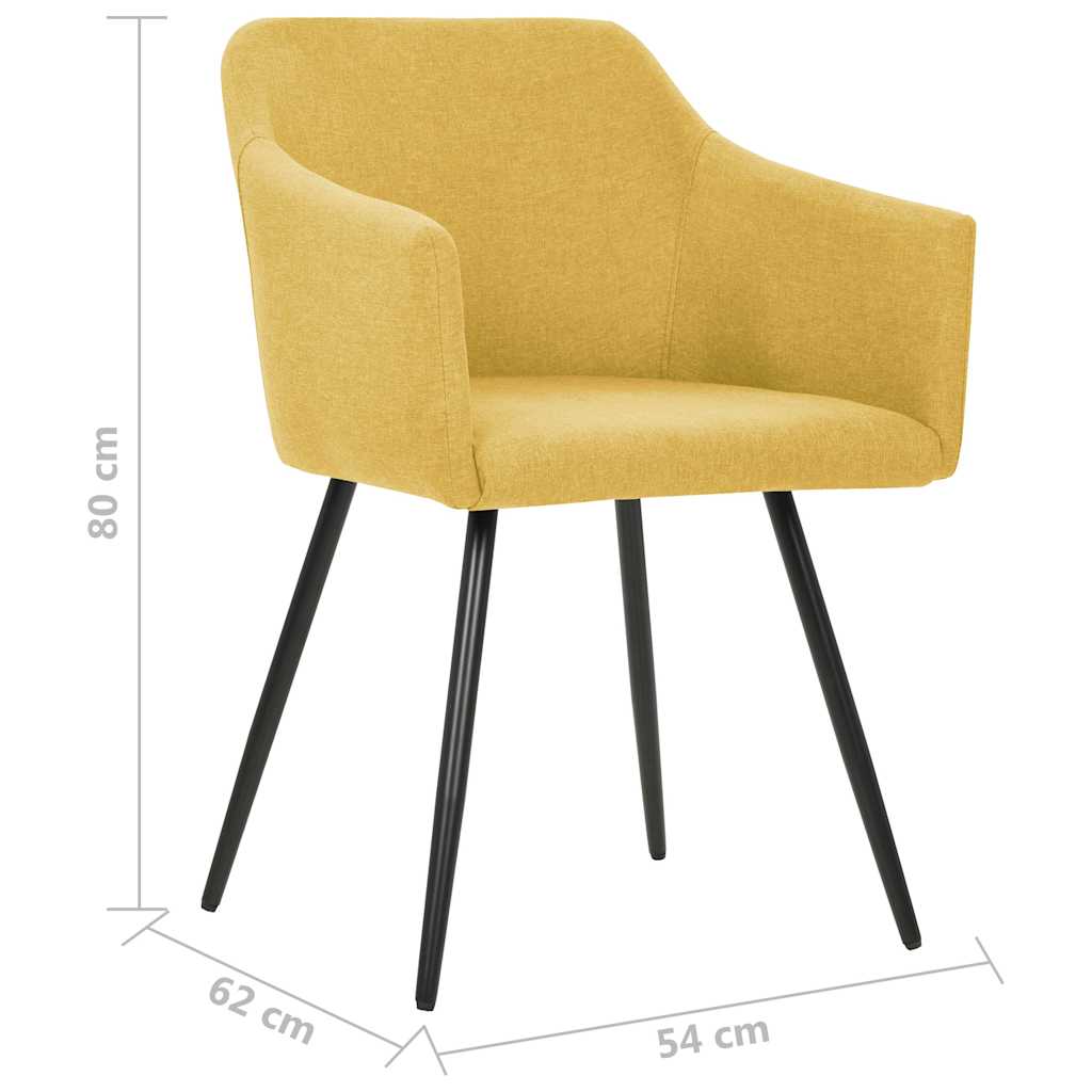 6 db sárga szövet étkezőszék 7
