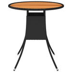 9 részes fekete polyrattan kerti kanapészett párnákkal 13