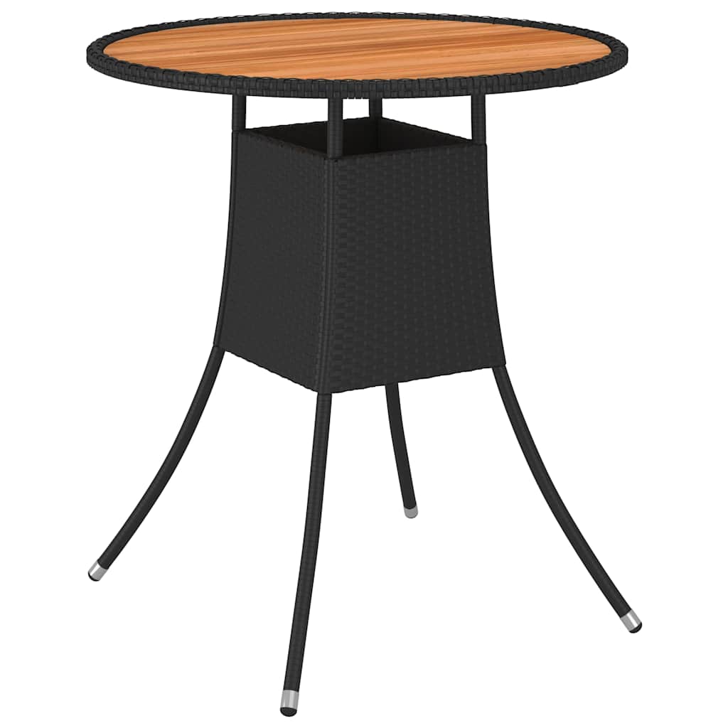 9 részes fekete polyrattan kerti kanapészett párnákkal 10
