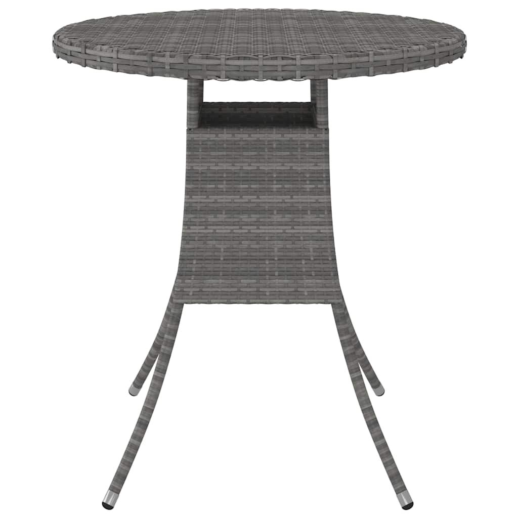 9 részes szürke polyrattan kerti kanapészett párnákkal 8