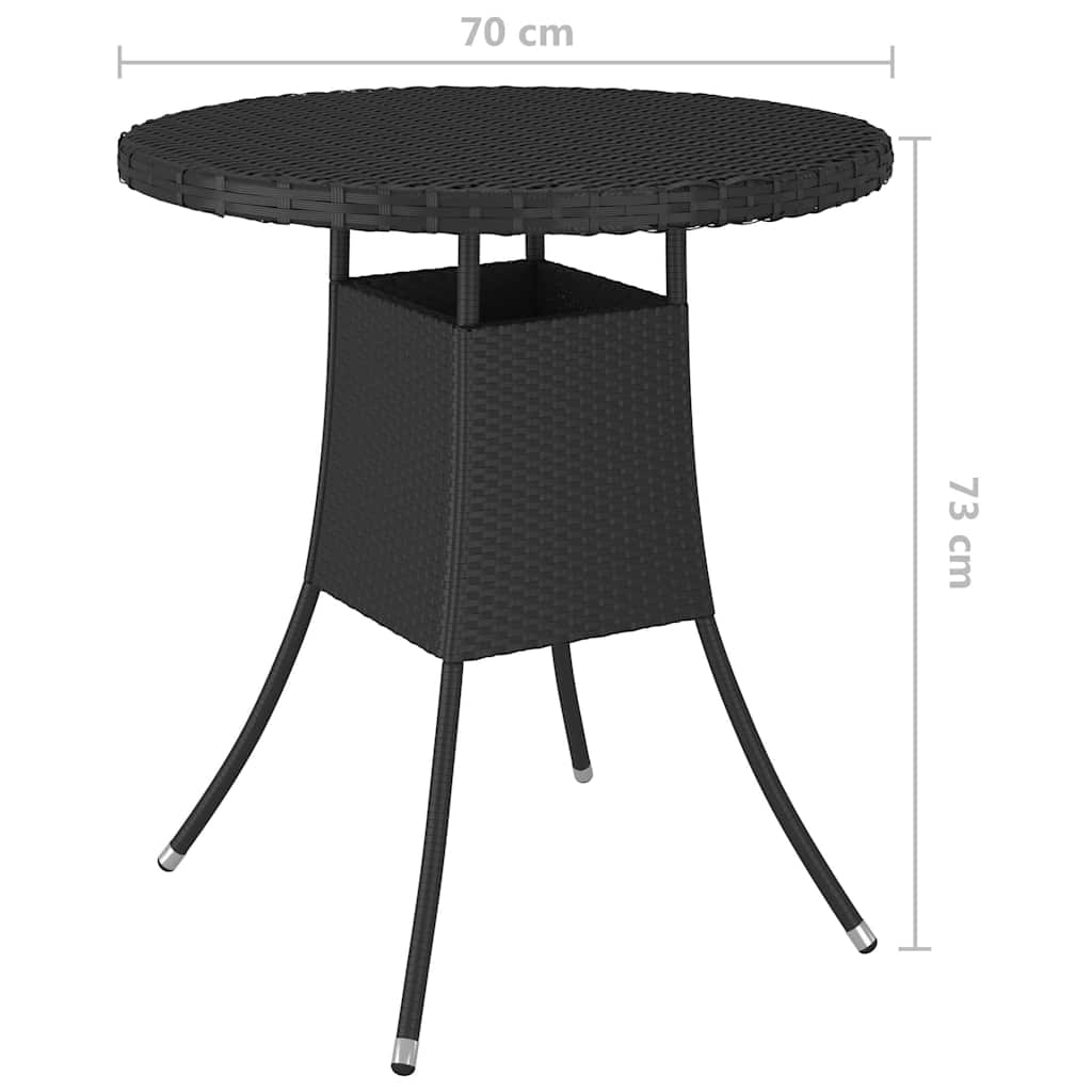 5 részes fekete polyrattan kerti kanapészett párnákkal 12
