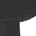 5 részes fekete polyrattan kerti kanapészett párnákkal 9