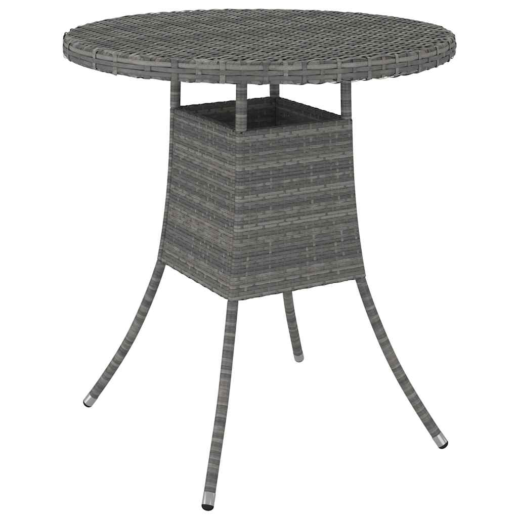5 részes szürke polyrattan kerti kanapészett párnákkal 5