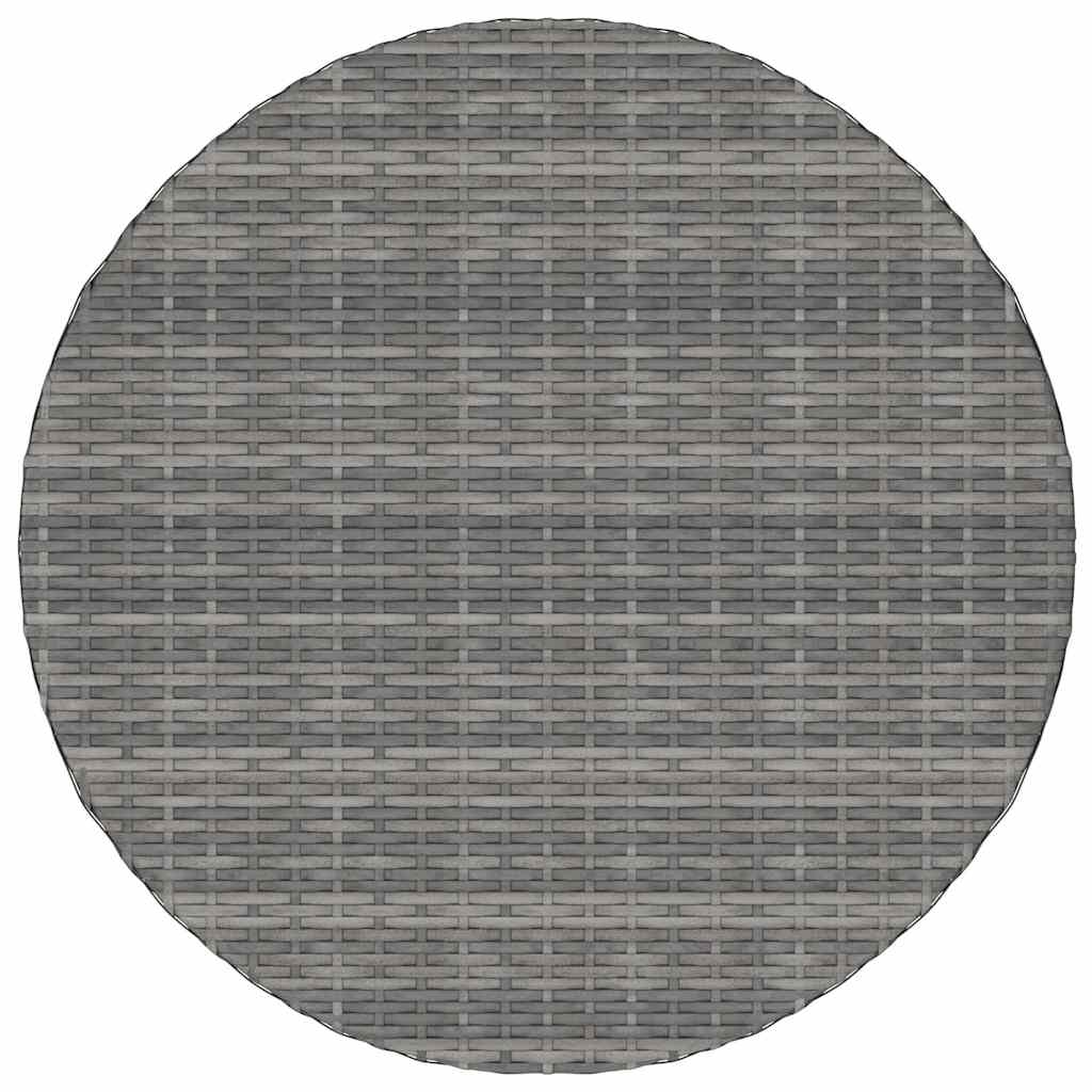 5 részes szürke polyrattan kerti kanapészett párnákkal 6