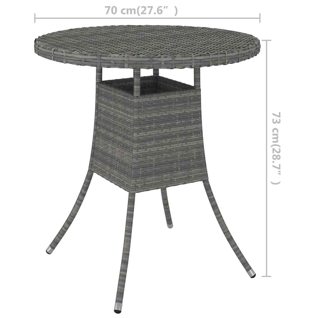 5 részes szürke polyrattan kerti kanapészett párnákkal 13