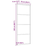 Fekete alumínium és ESG üveg tolóajtó 76 x 205 cm 5