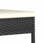 3 részes fekete polyrattan kerti étkezőgarnitúra 10