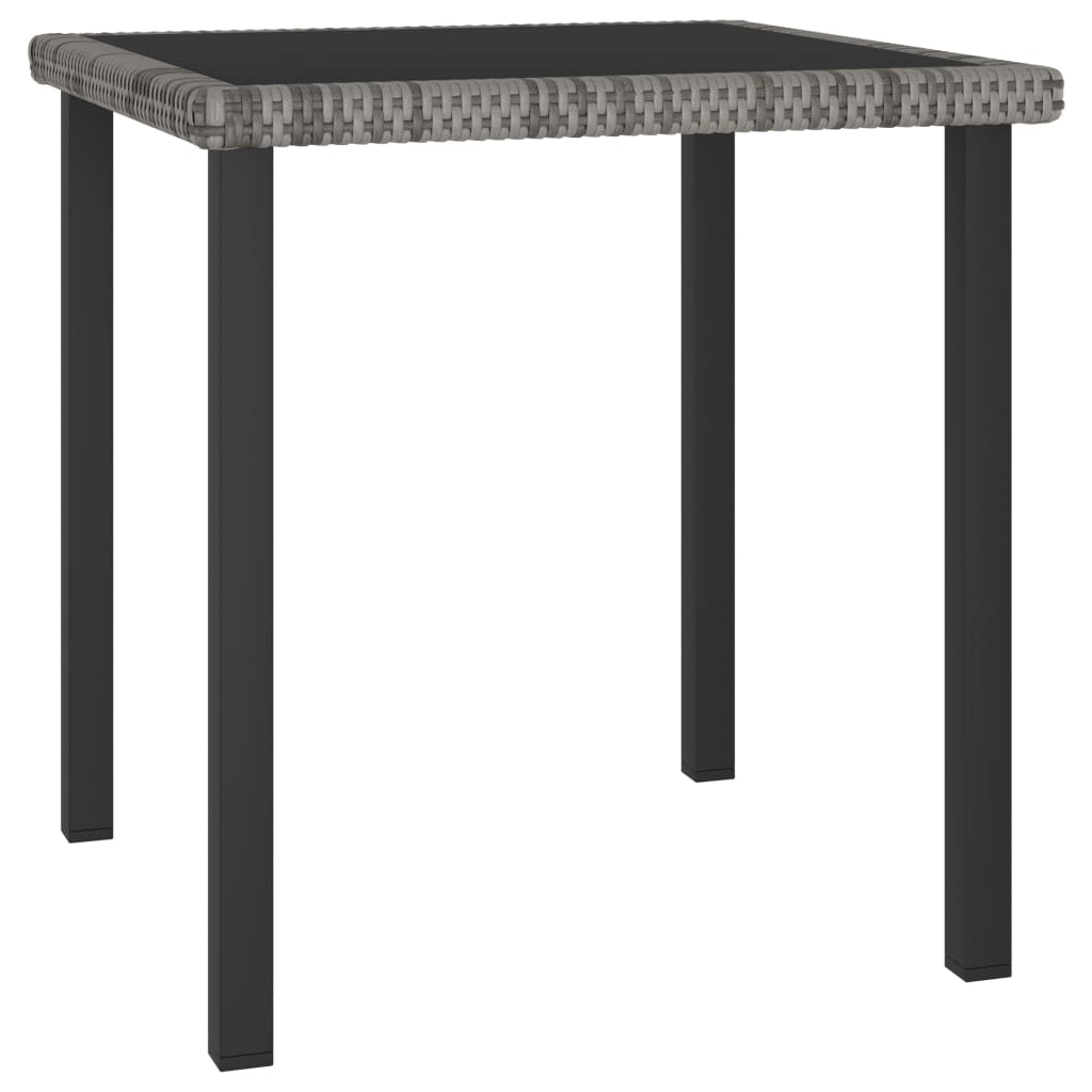 5 részes szürke polyrattan kerti étkezőgarnitúra 3