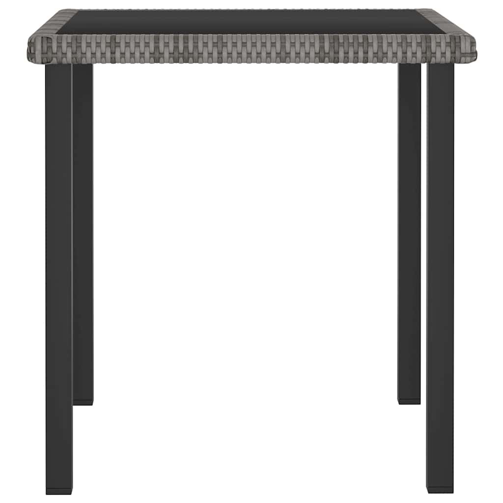 5 részes szürke polyrattan kerti étkezőgarnitúra 4