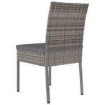 5 részes szürke polyrattan kerti étkezőgarnitúra 9