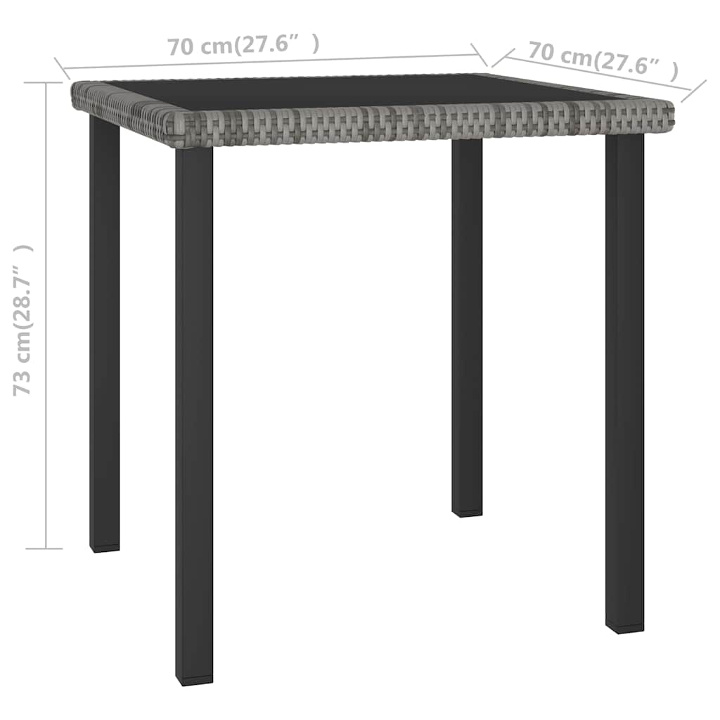 5 részes szürke polyrattan kerti étkezőgarnitúra 11