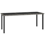 9 részes szürke polyrattan kerti étkezőgarnitúra 3