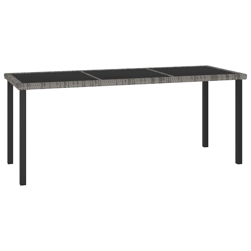 9 részes szürke polyrattan kerti étkezőgarnitúra 3