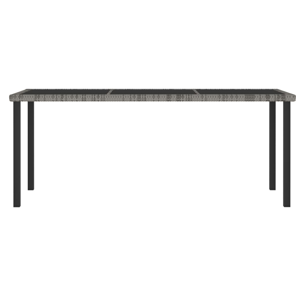 9 részes szürke polyrattan kerti étkezőgarnitúra 4