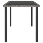 9 részes szürke polyrattan kerti étkezőgarnitúra 5